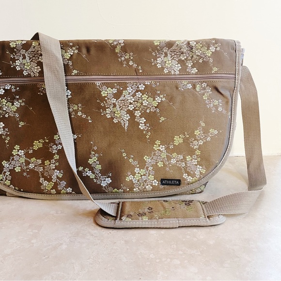 Athleta Bags Vintage Cherry Blossom Floral Messenger Bag Light